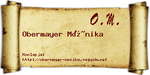 Obermayer Mónika névjegykártya